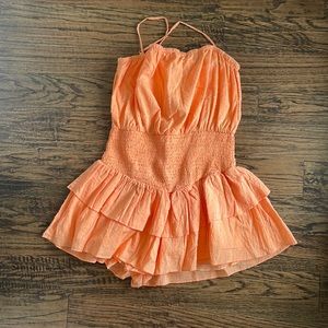 Romper in orange/coral size large